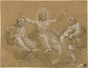Cristo en gloria con santos de Vincenzo Camuccini