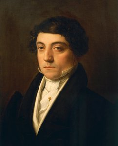Italia, Milán, Retrato del compositor italiano Gioacchino Rossini (1792 - 1868), circa 1830