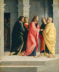 Cristo Instruyendo a Pedro y Juan para Preparar la Pascua, 1504 de Vincenzo Civerchio