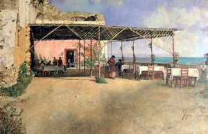 Taberna en Posillipo, 1886 de Vincenzo Migliaro