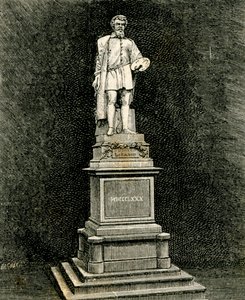 Monumento a Antonio Allegri da Correggio, obra de Vincenzo Vela (1820-1891), Correggio, Emilia-Romaña, Italia. de Vincenzo Vela
