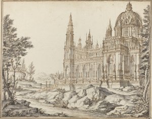 Catedral en un paisaje