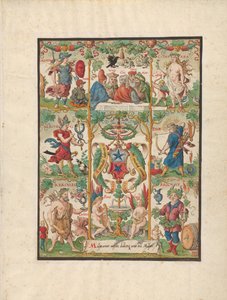 Alegoría Clásica con los brazos de los Ochsenfelder, mediados del siglo XVI de Virgil Solis