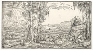 San Juan en la isla de Patmos de Virgilius Solis