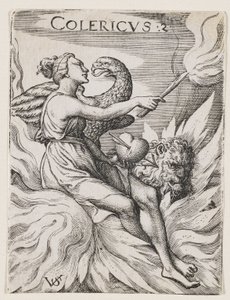 Temperamento colérico, c.1530-62 (grabado) de Virgilius the elder Solis