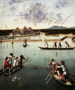 Caza en la laguna, c.1490-5