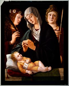 Virgen con el Niño y dos santas, s/f (panel) de Vittore Carpaccio