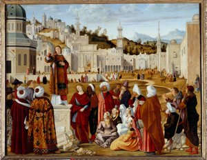 La predicación de San Esteban en Jerusalén (detalle) de Vittore Carpaccio