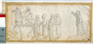 Turcos, uno de ellos a caballo de Vittore Carpaccio