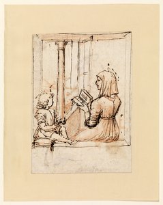 La Virgen María leyendo al Niño Jesús