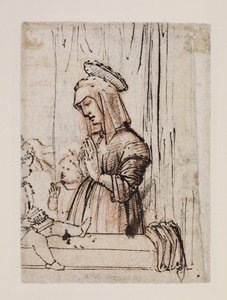 Virgen adorando al Niño Jesús con San Juan, finales de 1480 - principios de 1490 de Vittore Carpaccio