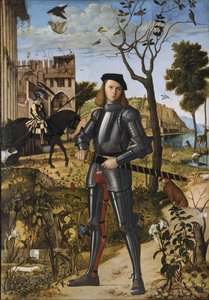 Joven caballero en un paisaje (también conocido como «Retrato de un caballero») de Vittore Carpaccio