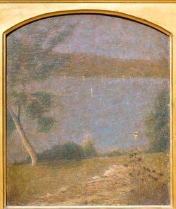 Verano en el lago de Como, c.1889 (óleo sobre lienzo) de Vittore Grubicy de Dragon