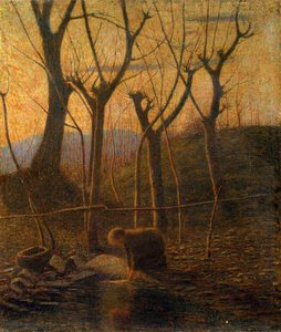 El arroyo cálido o La lavandera de Vittore Grubicy de Dragon