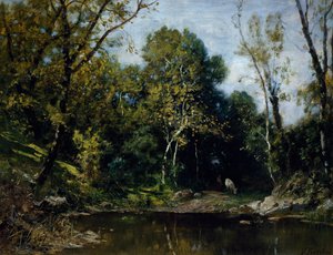 En Mirafiori, por Vittorio Bussolino (1853-1922). de Vittorio Bussolino