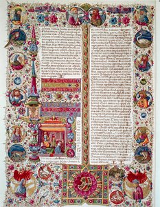 Página del manuscrito de la Biblia de Borso d