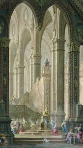 Salomón quemando incienso ante los ídolos de Vittorio Maria Bigari