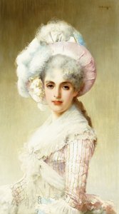 Dama elegante en rosa de Vittorio Matteo Corcos