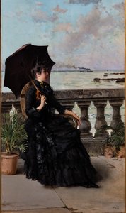 En la terraza Mascagni de Vittorio Matteo Corcos