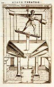 Máquina de bombeo hidráulico para mover agua, 1607 de Vittorio Zonca