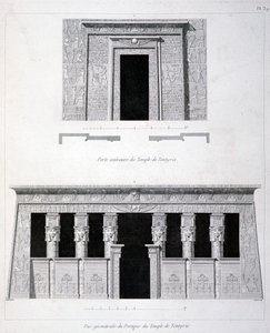 Un portal y andamio en el Templo de Tentyris, siglo XIX de Vivant Denon