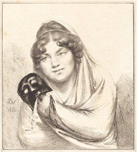 Niña con una máscara