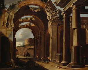 Ruinas clásicas (óleo sobre lienzo) de Viviano Codazzi