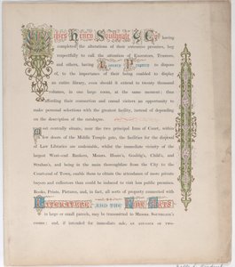 Tarjeta Comercial para Messrs. Henry Southgate & Co., Libreros de Vizetelly and Company