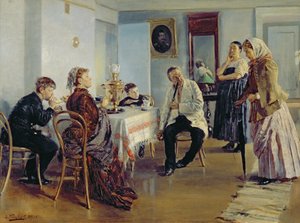 Contratación de una Criada, 1891-92 de Vladimir Egorovic Makovsky