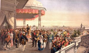 Fiestas públicas tras la coronación del emperador Alejandro III en el Campo de Khodynka (del Álbum de Coronación) de Vladimir Egorovic Makovsky