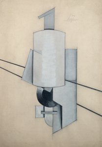 Proyecto para una escultura de esquina (acuarela y pastel sobre papel)