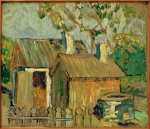 Paisaje con flores de Vladimir Lefgravovitch Tatline