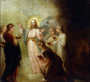 La parábola de las vírgenes prudentes y las vírgenes necias - "La Parábola de las Vírgenes Prudentes y Necias por Vladimir Lukich Borovikovsky de Vladimir Lukich Borovikovsky