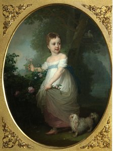 Retrato de Yelena Naryshkina de niña, principios de 1790s de Vladimir Lukich Borovikovsky