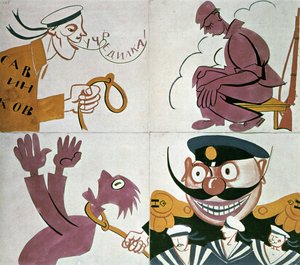 Caricatura contra la Asamblea Constituyente de Vladimir Mayakovsky