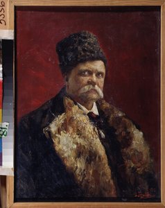 Retrato del escritor Vladimir Gilyarovsky (1853-1935). Pintura de Vladimir Nikolayevich Pchelin (1869-1941), óleo sobre lienzo de Vladimir Nikolayevich Pchelin