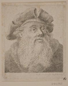 Retrato de un hombre con barba de W.A. Müller