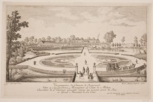 Vista perspectiva del Castillo de Bregentved de W.A. Müller