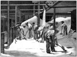 Fabricación de azúcar en la refinería de Counterslip, Bristol, 1873 de WB Murray