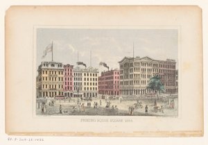 fila del parque, manhattan Plaza de la imprenta 1868 (título sobre el objeto) de W.C. Rogers and Co.