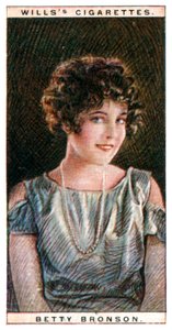 Betty Bronson 1906-1971, estrella de cine estadounidense, 1928 de WD and HO Wills
