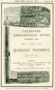 Frontispicio que representa las exploraciones realizadas por el teniente Charles Warren y sus hombres, cerca del muro sur del Haram al Sharif, Jerusalén, del Informe Trimestral de la Expedición Palestina de W.H. Simpson