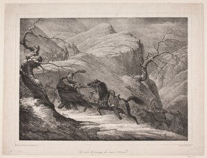 Una escena del paso del monte St. Bernard de WIlhelm Heuer