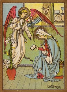 La Anunciación de la Bienaventurada Virgen María (litografía en color)