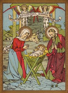 La Natividad de Nuestro Señor (litografía en color) de W.S. Stacey