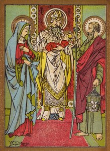 La Purificación de Santa María la Virgen (litografía en color) de W.S. Stacey