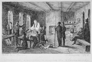 Dentro de la prisión de Newgate, Old Bailey, Ciudad de Londres, 1828 de WT