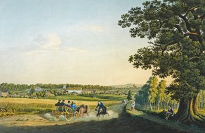 Vista de Althaldensleben grabada por Carl August Richer (1770-1848)