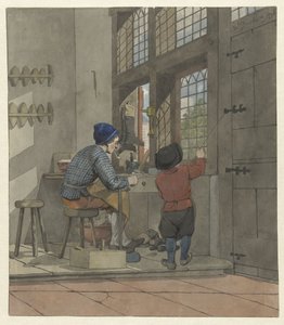 Zapatero en su taller de W. Barthautz