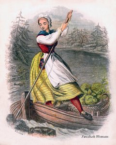 Mujer sueca remando, 1809
